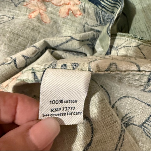 Croft & Barrow Green and Orange Casual Button Down Shirt XL - Picture 5 of 9